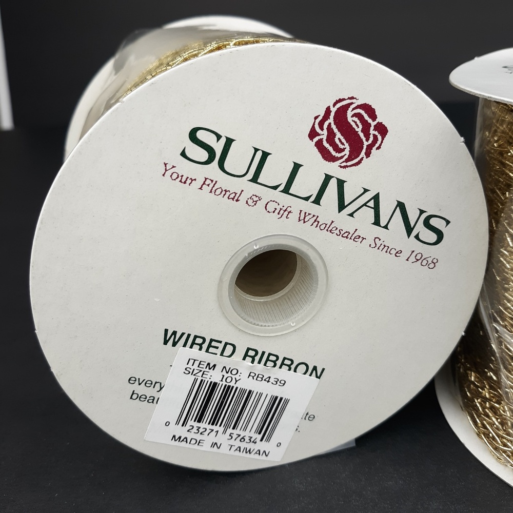Sullivans Gold Color Wired Rope Chain Ribbon 10 Yd - Picture 4 of 8
